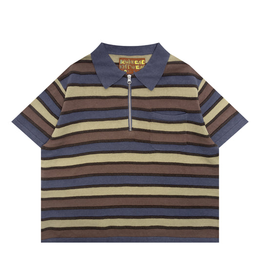 LIFTED STRIPE HALF ZIP SHIRT