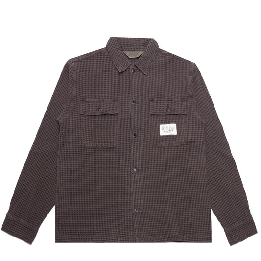 WAFFLE BUTTON FRONT SHIRT