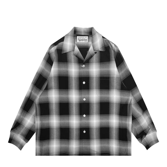 OMBRE CHECK OPEN COLLAR SHIRT L/S ( TYPE-1 )