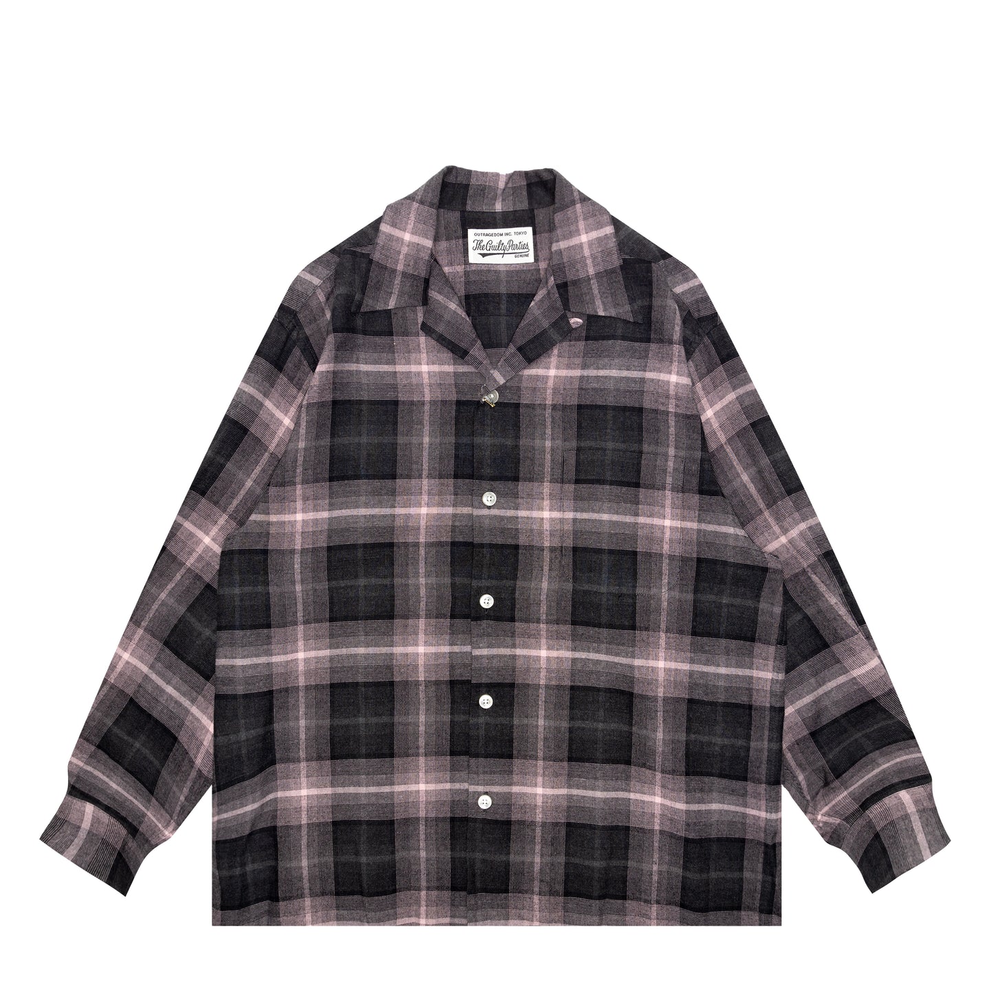 OMBRE CHECK OPEN COLLAR SHIRT L/S ( TYPE-3 )