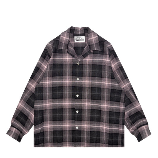 OMBRE CHECK OPEN COLLAR SHIRT L/S ( TYPE-3 )