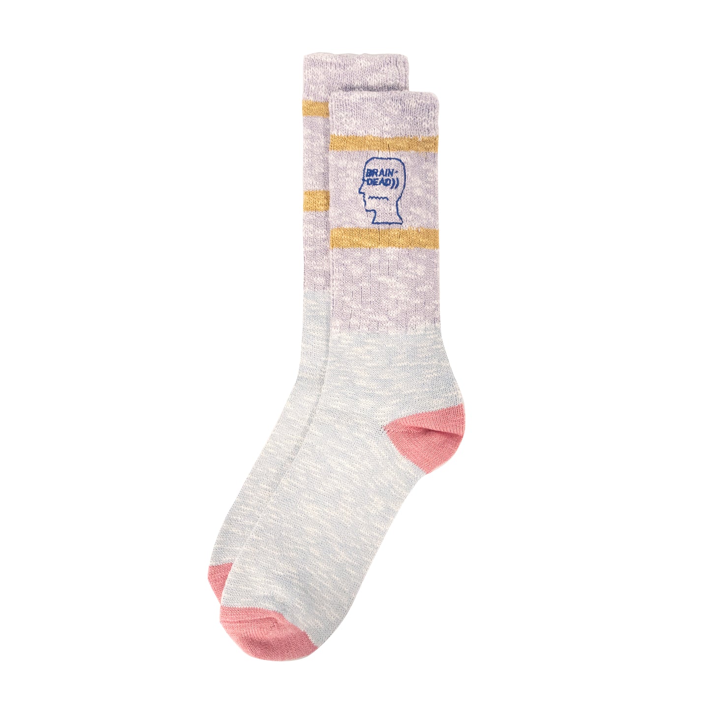 SLUB 2 STRIPES CREW SOCK